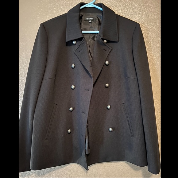Nine West Black long blazer, size 16